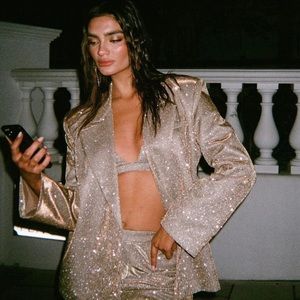 Sla the label bronze blazer and bralette